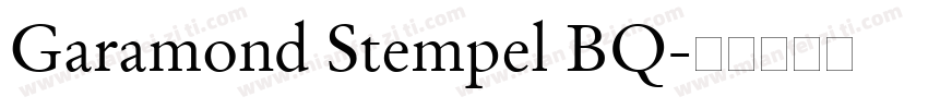 Garamond Stempel BQ字体转换